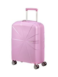 American Tourister StarVibe 4-Wheel Spinner 55cm Expandable Cabin Case, Metallic Pastel Lavender
