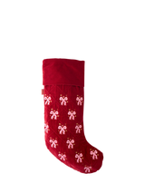 Elizabeth Scarlett Dazzling Bow Stocking, Red