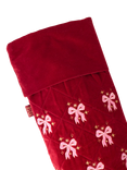 Elizabeth Scarlett Dazzling Bow Stocking, Red