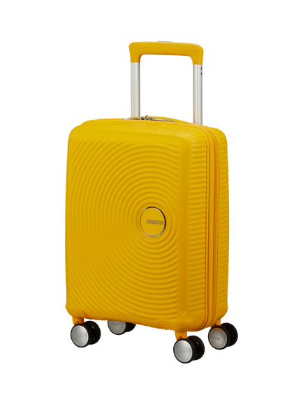 American Tourister SoundBox Mini 4-Wheel Spinner 47cm Cabin Case, Golden Yellow