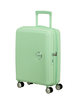 American Tourister SoundBox 4-Wheel Spinner 55cm Expandable Cabin Case, Pastel Green