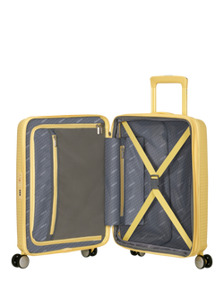 American Tourister SoundBox 4-Wheel Spinner 55cm Expandable Cabin Case - view 2, Pastel Yellow
