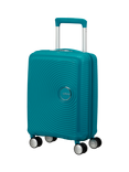 American Tourister SoundBox 4-Wheel Spinner 55cm Expandable Cabin Case, Golden Yellow, Turquoise Tonic