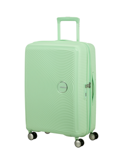 American Tourister SoundBox 4-Wheel Spinner 67cm Expandable Medium Suitcase, Pastel Green