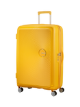 American Tourister SoundBox 4-Wheel Spinner 77cm Expandable Large Suitcase, Golden Yellow