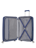 American Tourister SoundBox 4-Wheel Spinner 77cm Expandable Large Suitcase, Midnight Navy