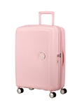 American Tourister SoundBox 4-Wheel Spinner 77cm Expandable Large Suitcase, Pastel Pink