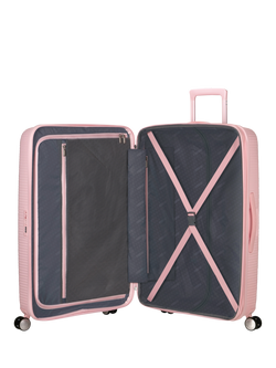 American Tourister SoundBox 4-Wheel Spinner 77cm Expandable Large Suitcase - view 2, Pastel Pink