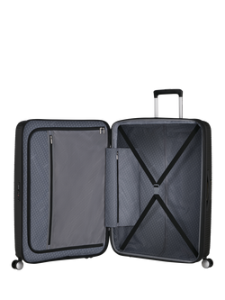 American Tourister SoundBox 4-Wheel Spinner 80cm Expandable Large Suitcase - view 2, Bass Black