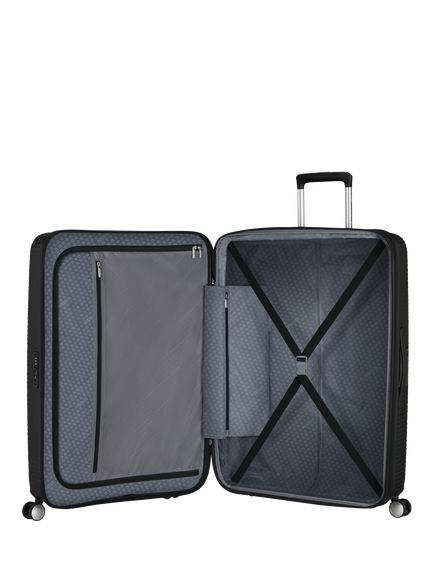 American Tourister SoundBox 4-Wheel Spinner 80cm Expandable Large Suitcase - view 2, Bass Black