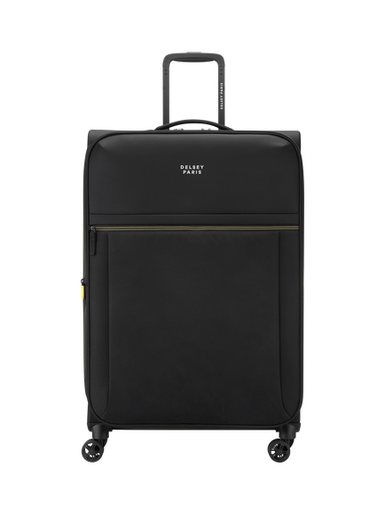DELSEY Brochant 3.0 4-Wheel 78cm Expandable Large Suitcase, Deep Black
