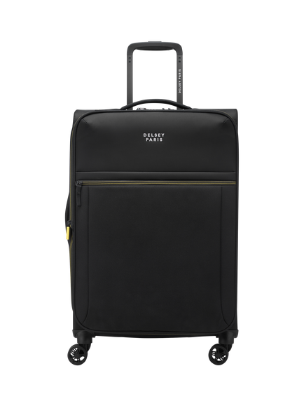 DELSEY Brochant 3.0 4-Wheel 67cm Expandable Medium Suitcase, Deep Black