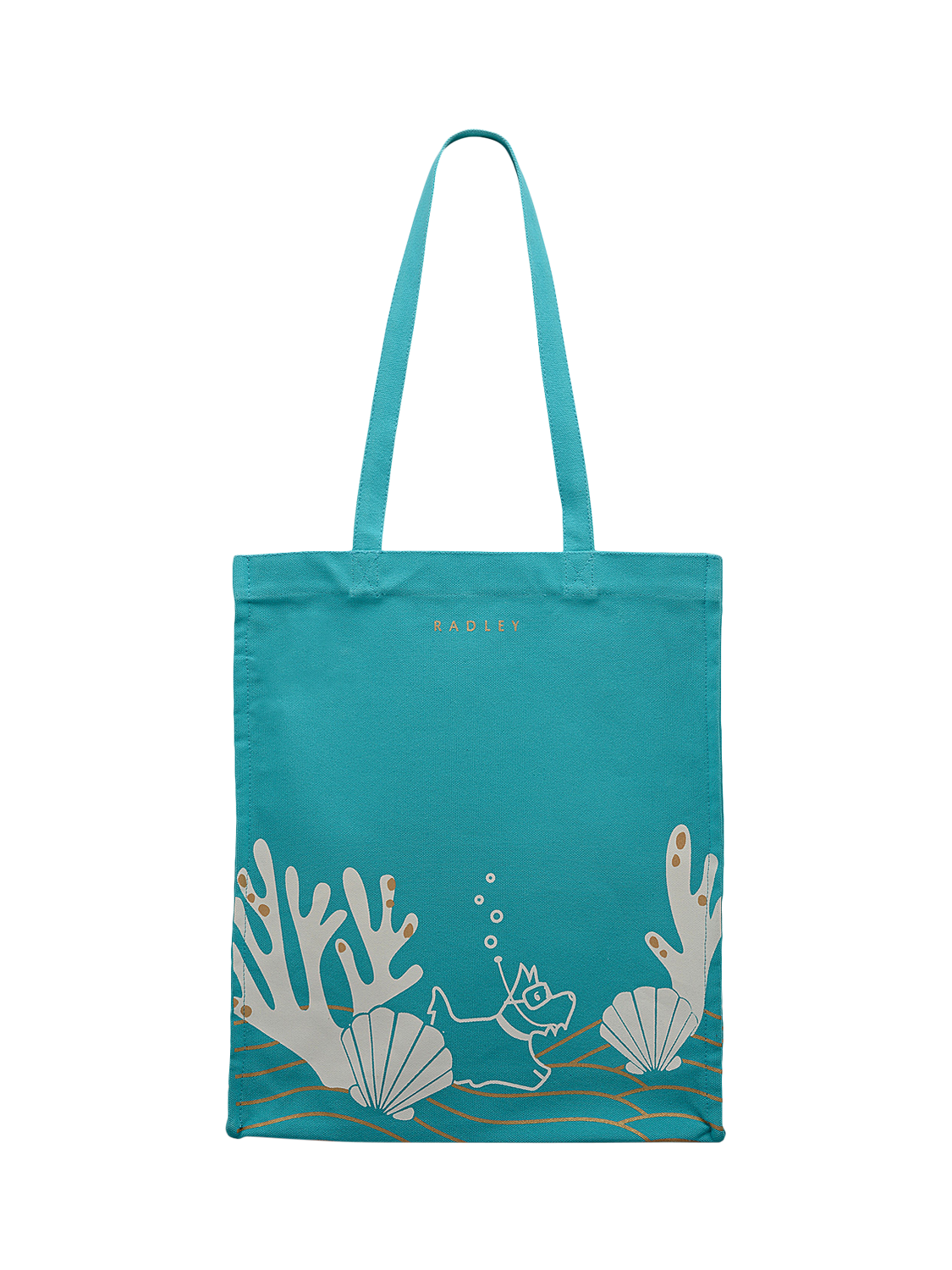 Product image 1 of 4, which shows Radley Deep Sea Diver Canvas Tote Bag, Maldives
