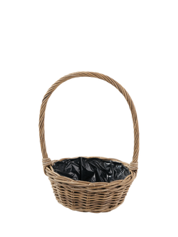 Pacific Kubu Rattan Indoor/Outdoor Basket Planter, Brown, Brown