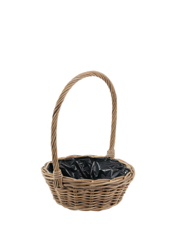Pacific Kubu Rattan Indoor/Outdoor Basket Planter, Brown - view 2, Brown