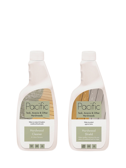 Pacific Hardwood Cleaner & Hardwood Shield, 2 x 750ml, White