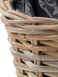 Pacific Kubu Rattan Indoor/Outdoor Round Basket Planter, Brown