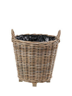 Pacific Kubu Rattan Indoor/Outdoor Round Planter, Brown, Brown