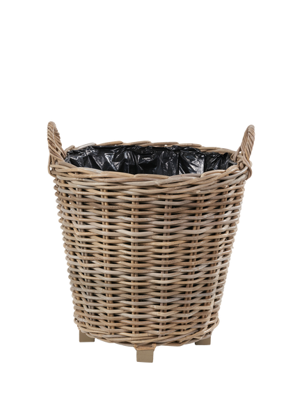Pacific Kubu Rattan Indoor/Outdoor Round Planter, Brown, Brown