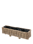 Pacific Kubu Rattan Indoor/Outdoor Trough Planter, Set of 2, Brown