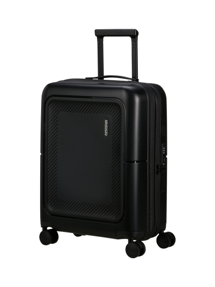 American Tourister DashPop 4-Wheel Spinner 55cm Expandable Cabin Case, True Black