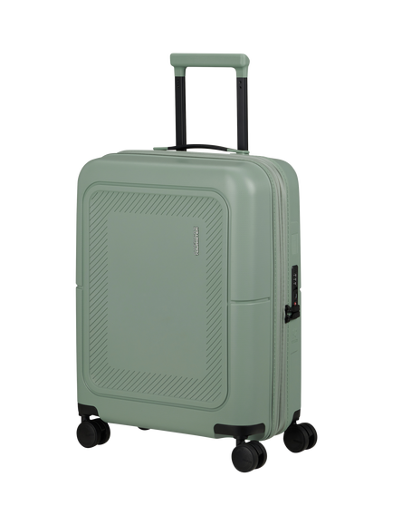 American Tourister DashPop 4-Wheel Spinner 55cm Expandable Cabin Case, Iceberg Green