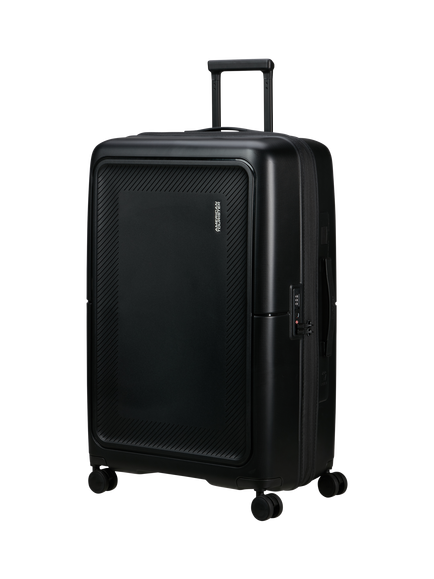 American Tourister DashPop 4-Wheel Spinner 77cm Expandable Large Suitcase, True Black