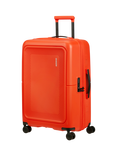 American Tourister DashPop 4-Wheel Spinner 77cm Expandable Large Suitcase, Tangerine Red