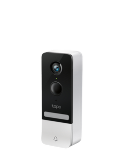 Tapo D230S1 2K 5MP Battery Video Doorbell Kit with Chime & H200 Hub, Black and White - view 2, Black And White