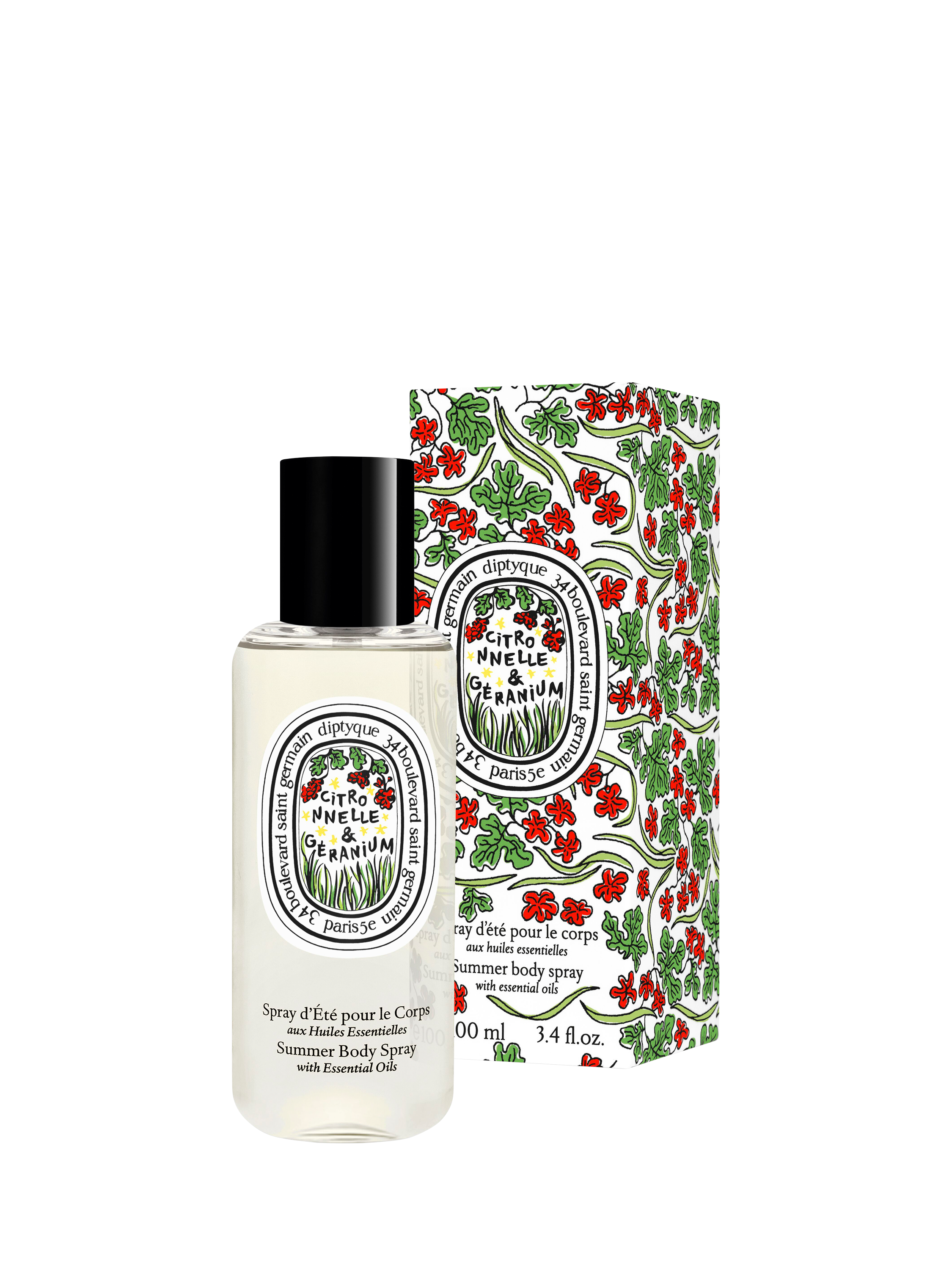 Product image 2 of 2, which shows Diptyque Limited Edition Citronnelle & Geranium Summer Body Spray, 100ml