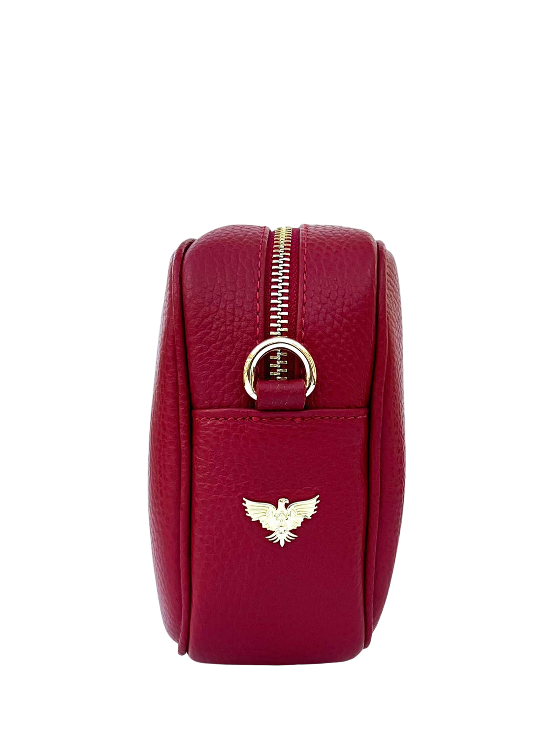 Product image 2 of 4, which shows Apatchy London Leather Crossbody Camera Bag, Red