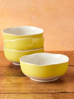 Jamie Oliver Big Love Brilliant Stoneware Bowl, Set of 4, 16cm, Yellow - view 2, Yellow