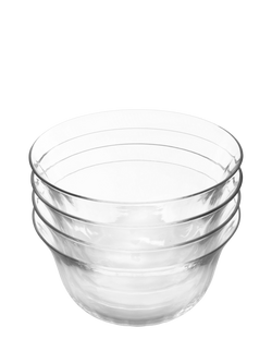 Jamie Oliver Big Love Glass Dreamy Dessert Dish, Set of 4, 14cm, Clear, Clear