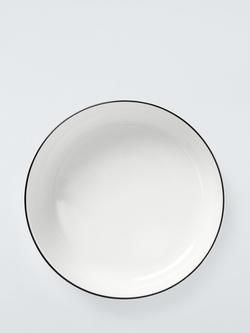 John Lewis Oslo Black Rim Bone China Cereal Bowl, 15cm, White - view 2, White White