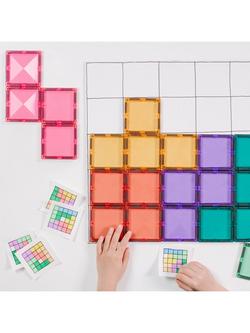 Connetix Magnetic Tiles Pastel Square Pack, 40 Piece - view 2, Multi