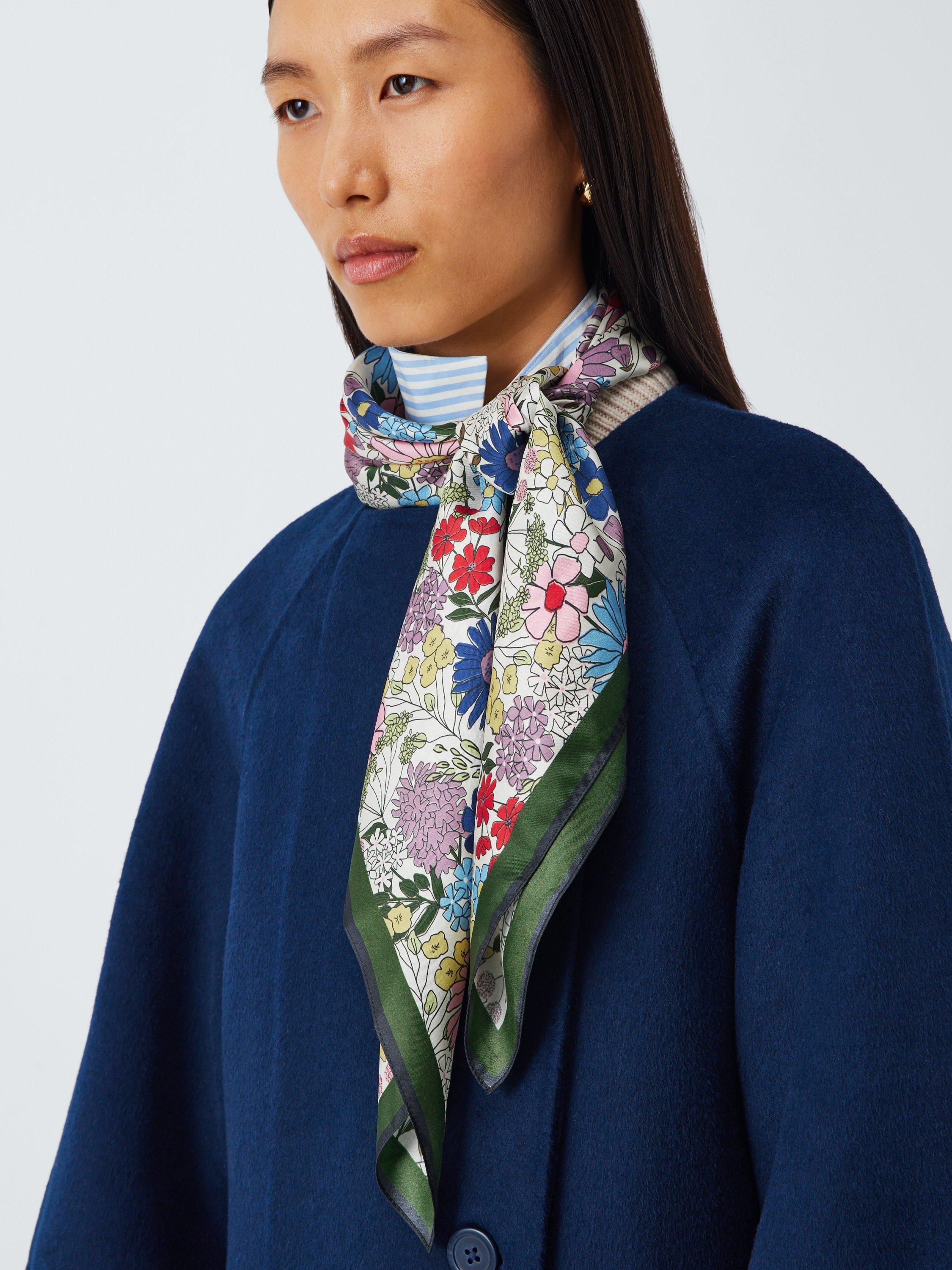 Product image 1 of 5, which shows John Lewis Made by Care Wildflowers Silk Scarf, Multi