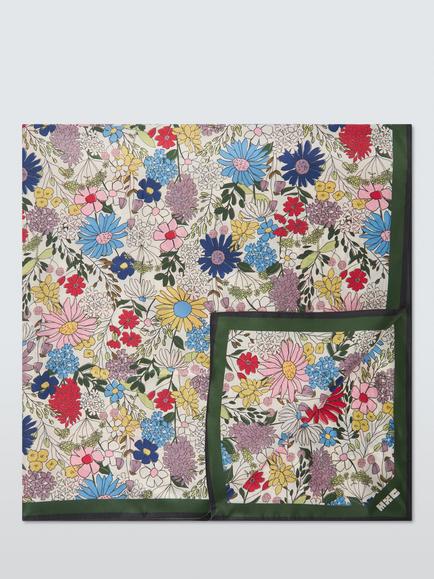 John Lewis Made by Care Wildflowers Silk Scarf, Multi - view 2, Multi