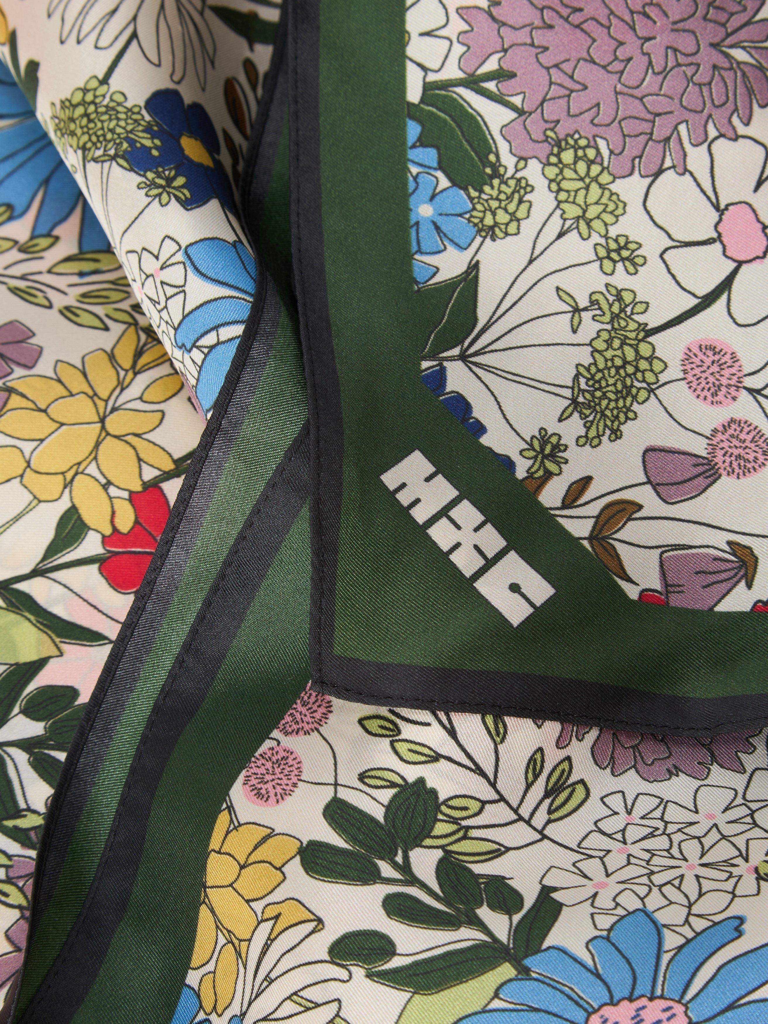 Product image 3 of 5, which shows John Lewis Made by Care Wildflowers Silk Scarf, Multi