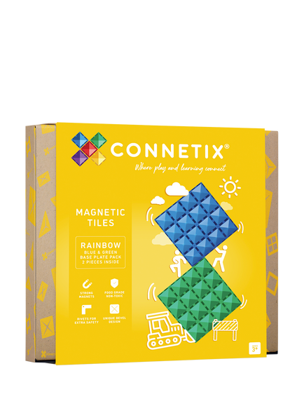 Connetix Rainbow Base Plate, Pack of 2, Multi
