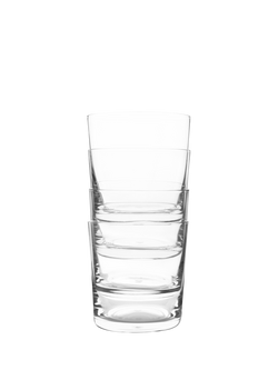 Jamie Oliver Big Love Glass Top Tumblers, Set of 4, 320ml, Clear, Clear