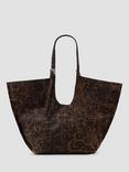 AllSaints Ara Leather Scoop Tote Bag, Brown