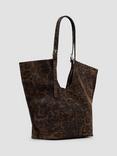 AllSaints Ara Leather Scoop Tote Bag, Brown