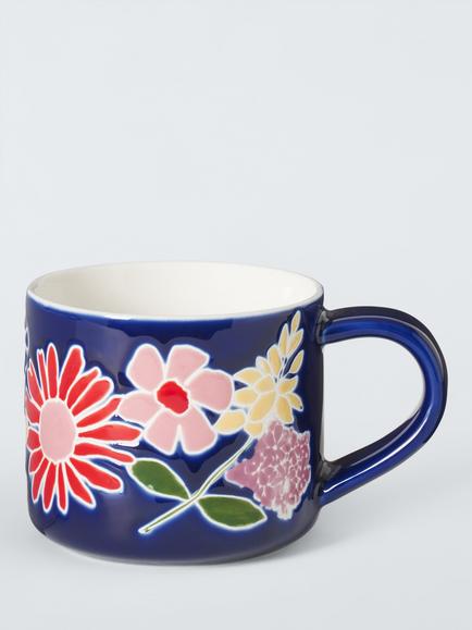John Lewis Made by Care Wildflowers Stoneware Mug, 350ml, Multi, Multi