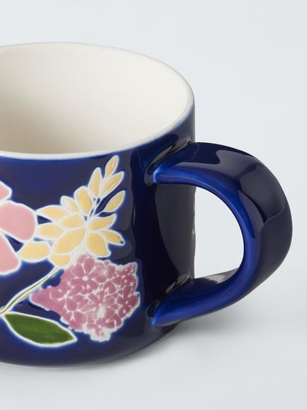 John Lewis Made by Care Wildflowers Stoneware Mug, 350ml, Multi - view 2, Multi