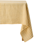 Piglet in Bed Gingham Linen Rectangular Tablecloth
