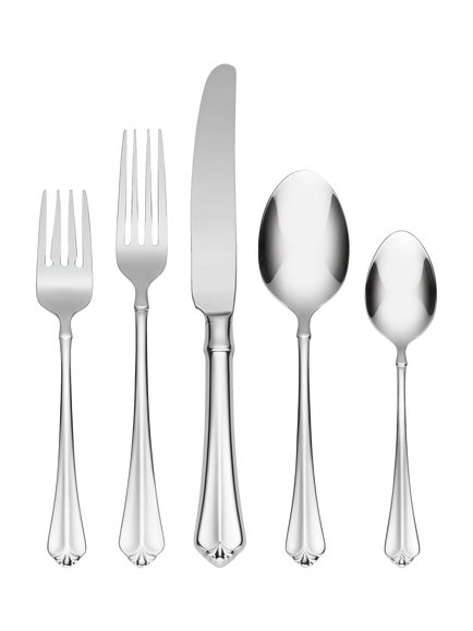 Oneida Julliard Stainless Steel Cutlery Set, 20 Piece/4 Place Settings, Silver, Champagne