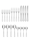 Oneida Julliard Stainless Steel Cutlery Set, 20 Piece/4 Place Settings, Silver