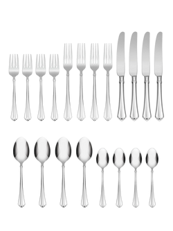 Oneida Julliard Stainless Steel Cutlery Set, 20 Piece/4 Place Settings, Silver - view 2, Champagne