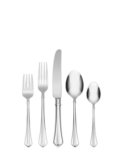Oneida Julliard Stainless Steel Cutlery Set, 45 Piece/8 Place Settings, Silver, Silver
