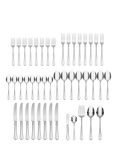 Oneida Julliard Stainless Steel Cutlery Set, 45 Piece/8 Place Settings, Silver